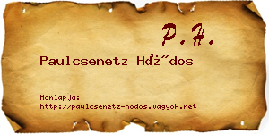 Paulcsenetz Hódos névjegykártya